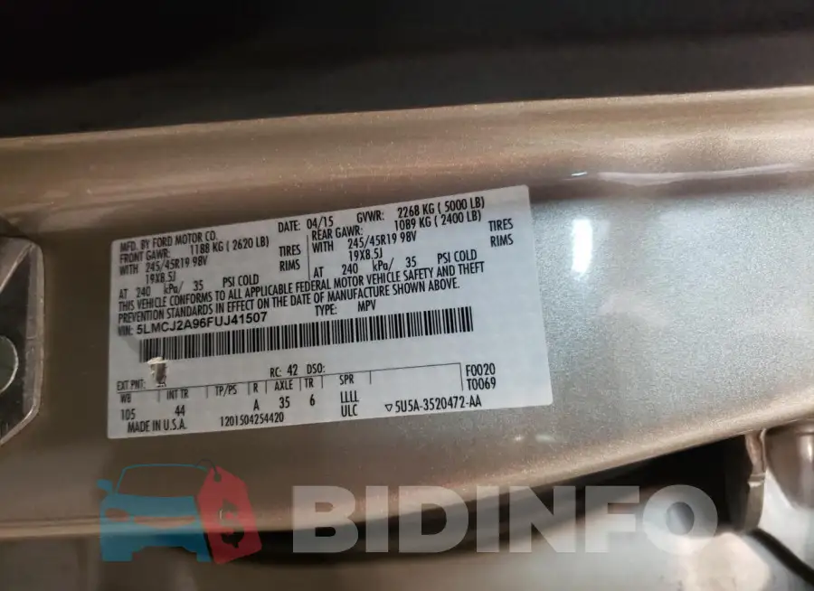 5LMCJ2A96FUJ41507 Photo# 13