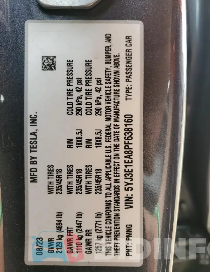 5YJ3E1EA8PF638160 Photo# 12