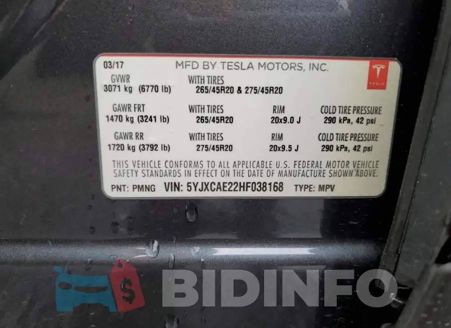 5YJXCAE22HF038168 Photo# 14