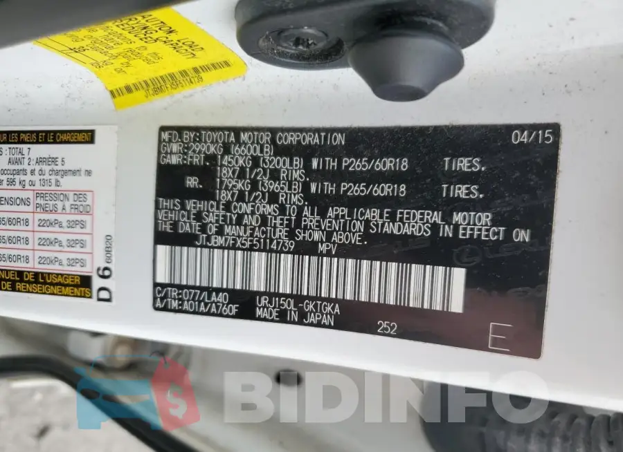 JTJBM7FX5F5114739 Photo# 12