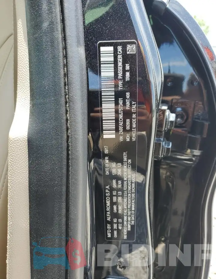 ZARFAECN6J7573401 Photo# 12