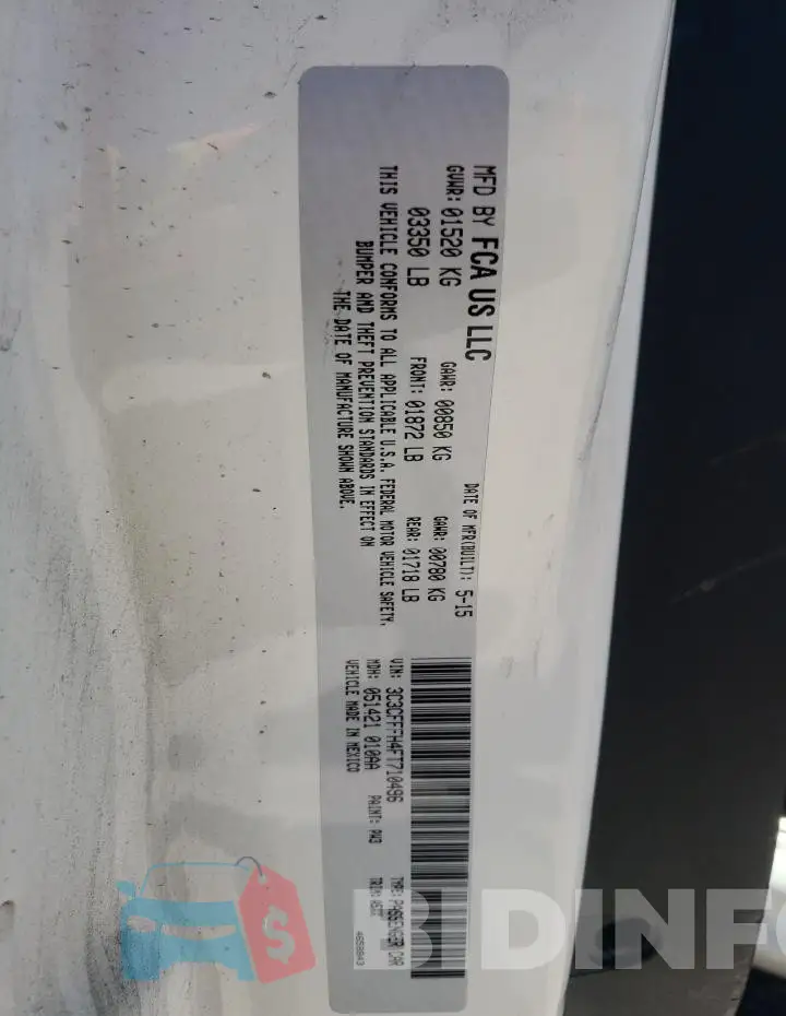3C3CFFFH4FT710496 Photo# 12