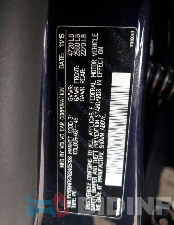 YV126MFK7G2405126 Photo# 12