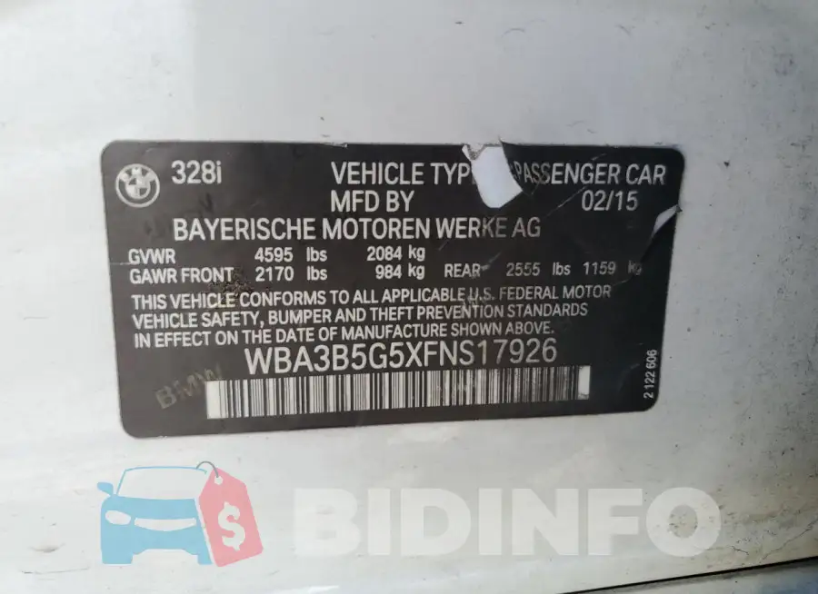 WBA3B5G5XFNS17926 Photo# 12