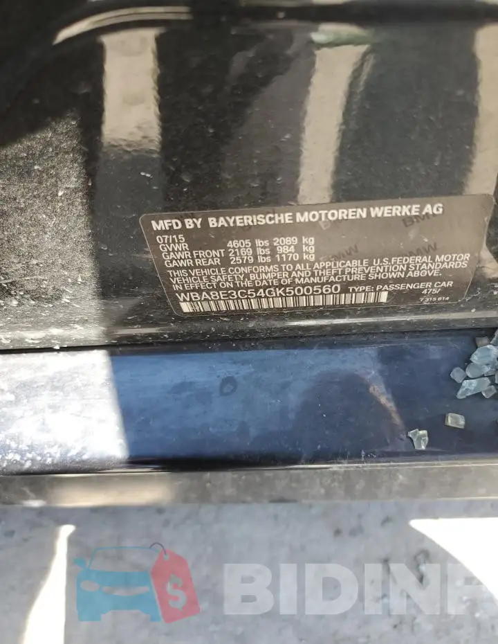 WBA8E3C54GK500560 Photo# 12