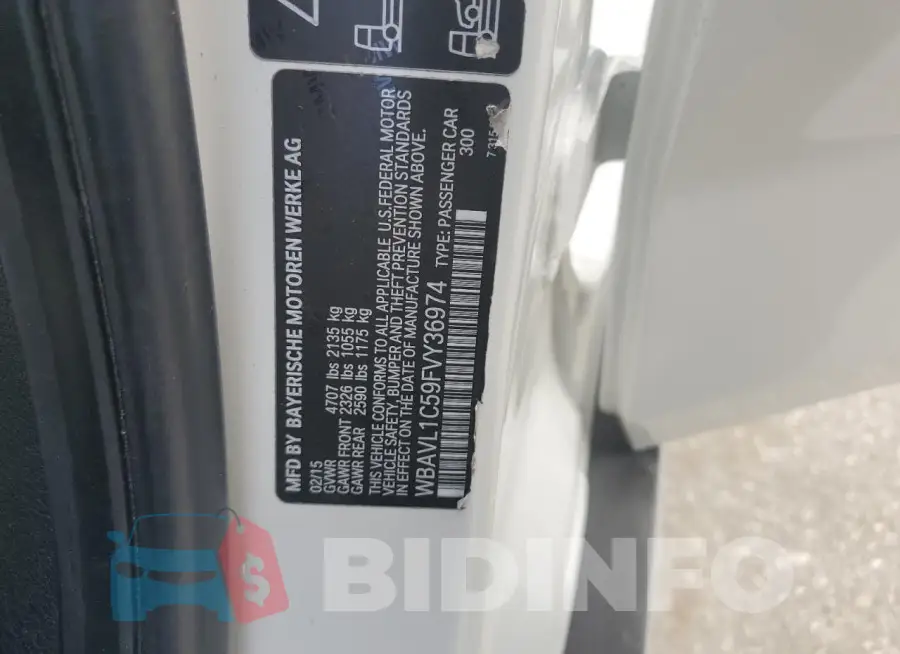 WBAVL1C59FVY36974 Photo# 13