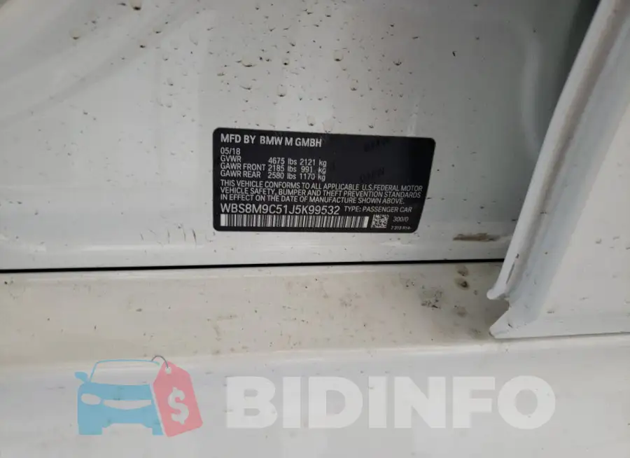 WBS8M9C51J5K99532 Photo# 12