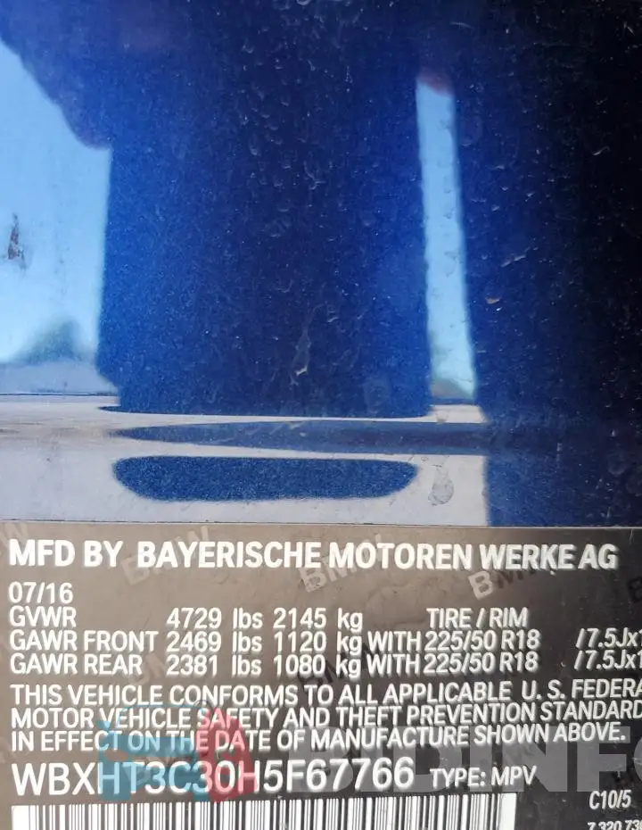 WBXHT3C30H5F67766 Photo# 13