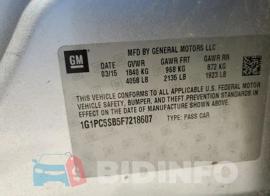 1G1PC5SB5F7218607 Photo# 12