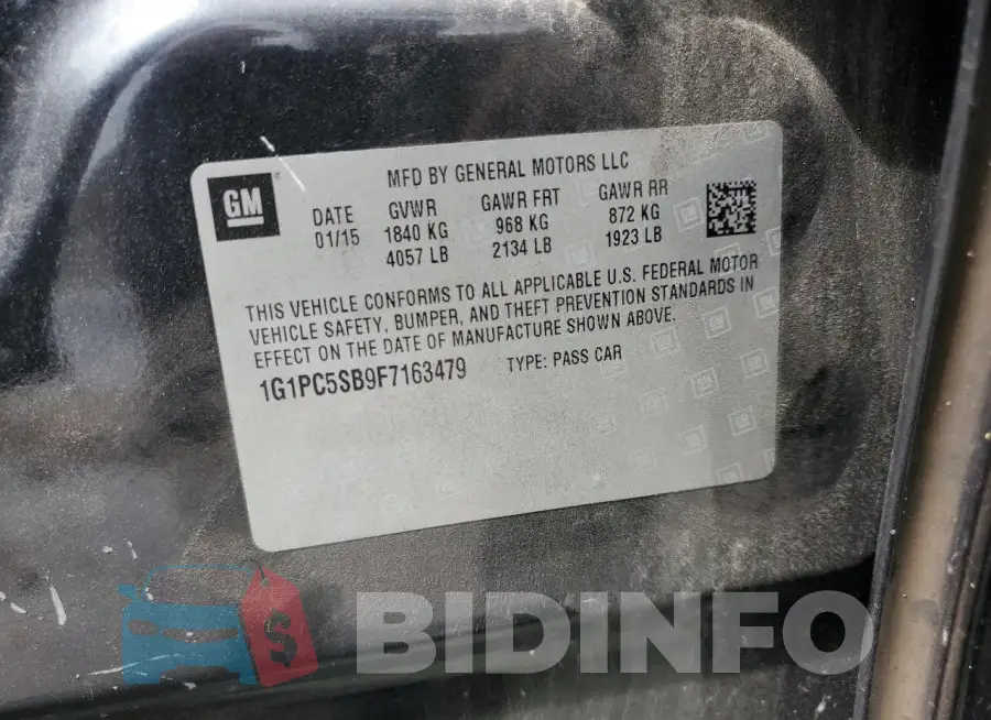 1G1PC5SB9F7163479 Photo# 12