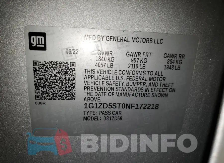 1G1ZD5ST0NF172218 Photo# 12
