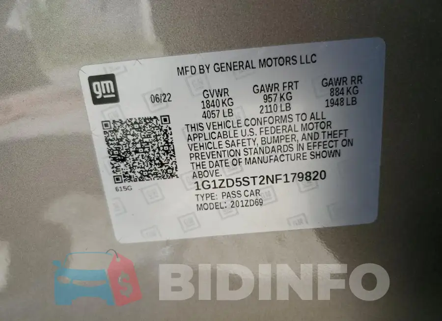 1G1ZD5ST2NF179820 Photo# 12