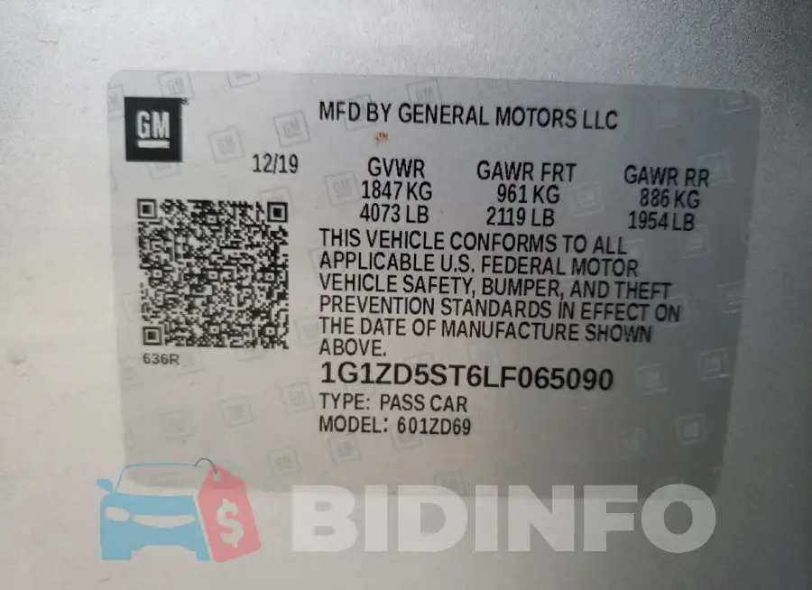 1G1ZD5ST6LF065090 Photo# 12