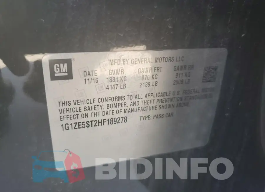 1G1ZE5ST2HF189278 Photo# 12