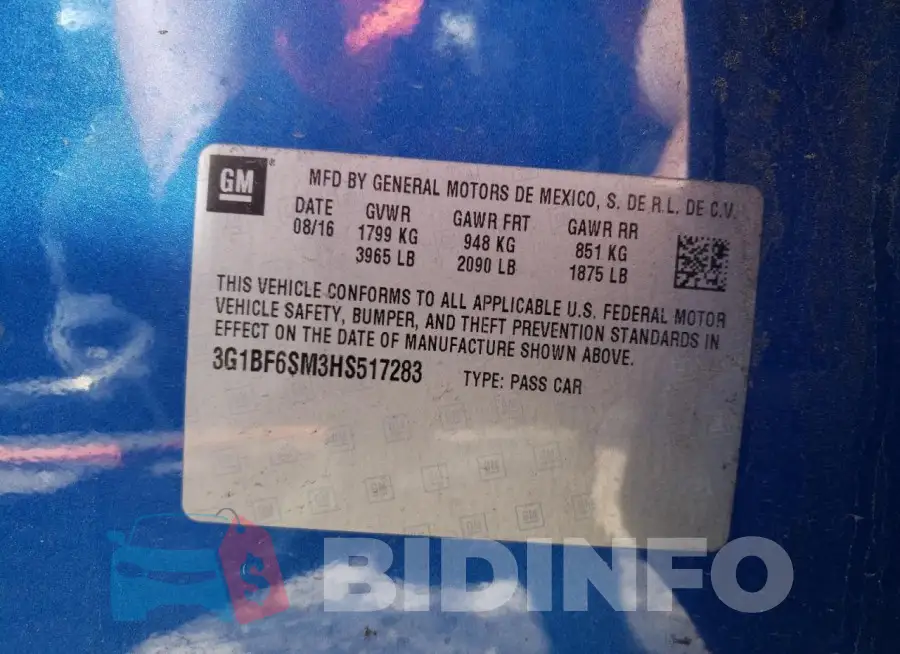 3G1BF6SM3HS517283 Photo# 12