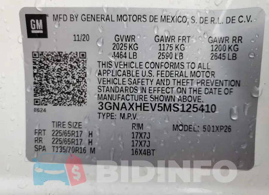 3GNAXHEV5MS125410 Photo# 12