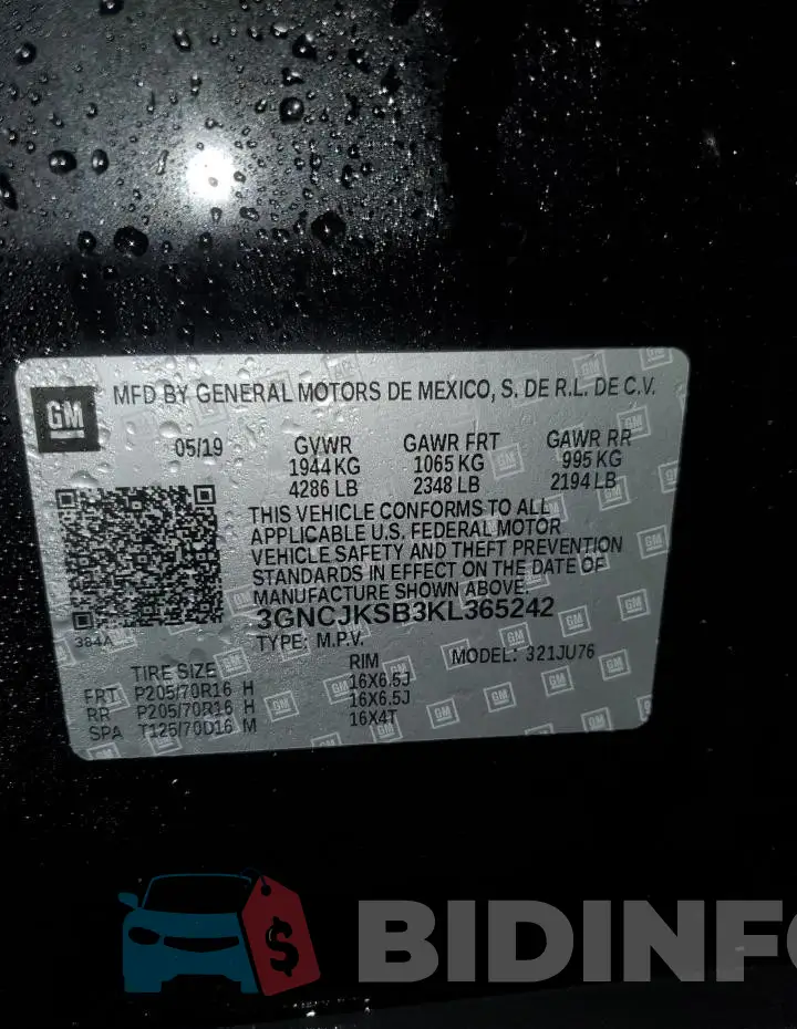 3GNCJKSB3KL365242 Photo# 13