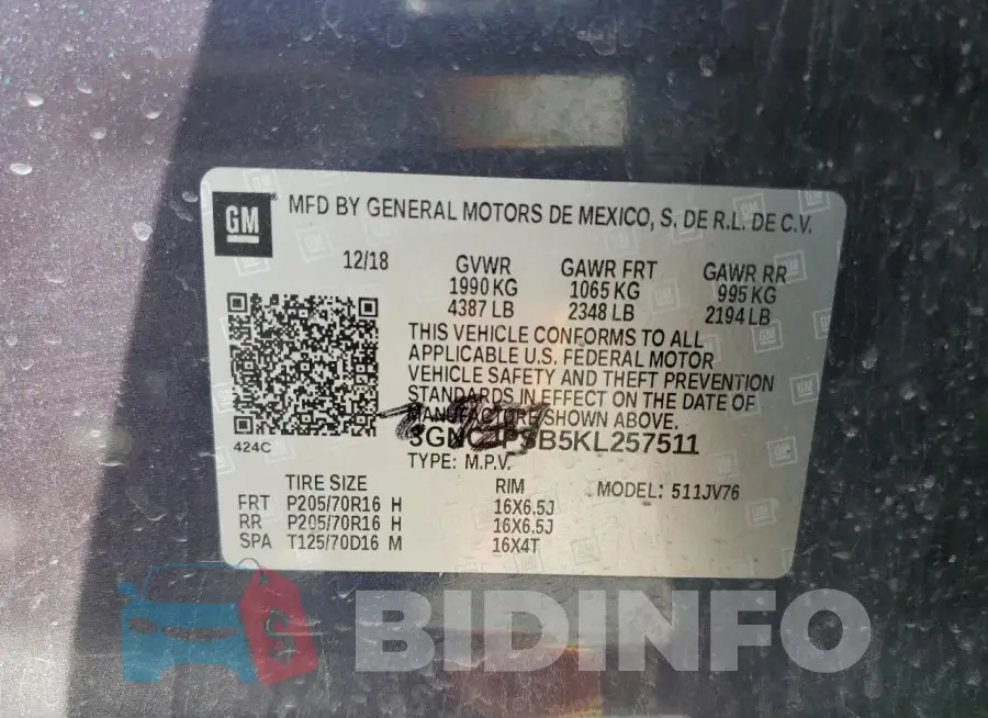 3GNCJPSB5KL257511 Photo# 13