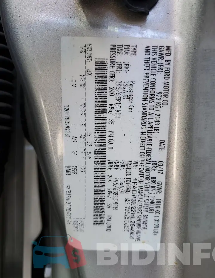 1FADP3E22HL254088 Photo# 12