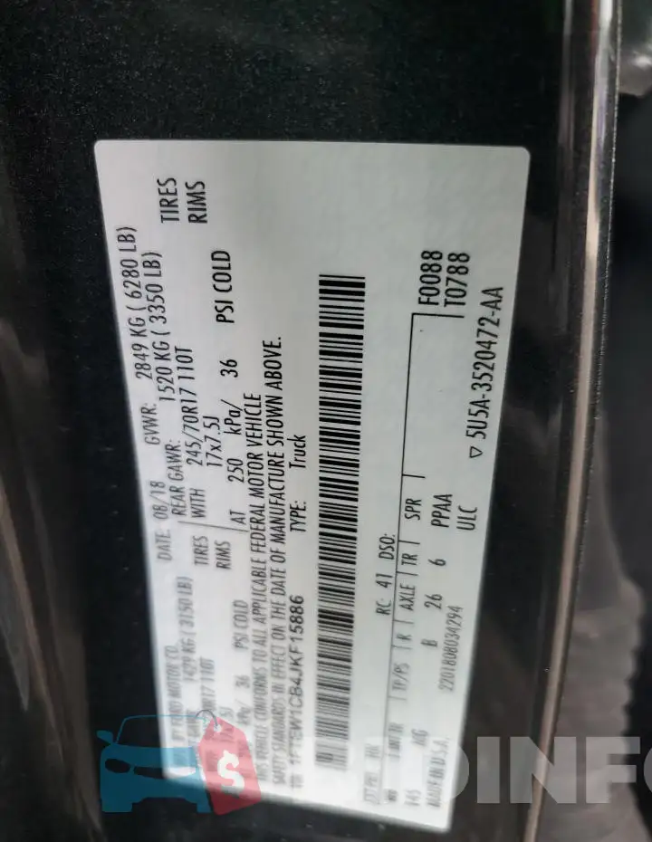 1FTEW1CB4JKF15886 Photo# 13