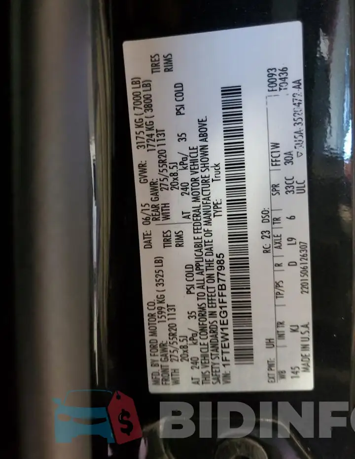 1FTEW1EG1FFB77985 Photo# 13