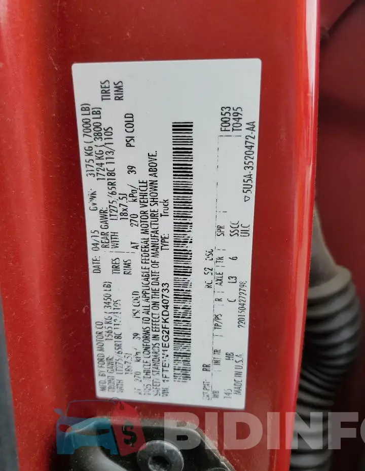 1FTEW1EG2FKD40733 Photo# 12