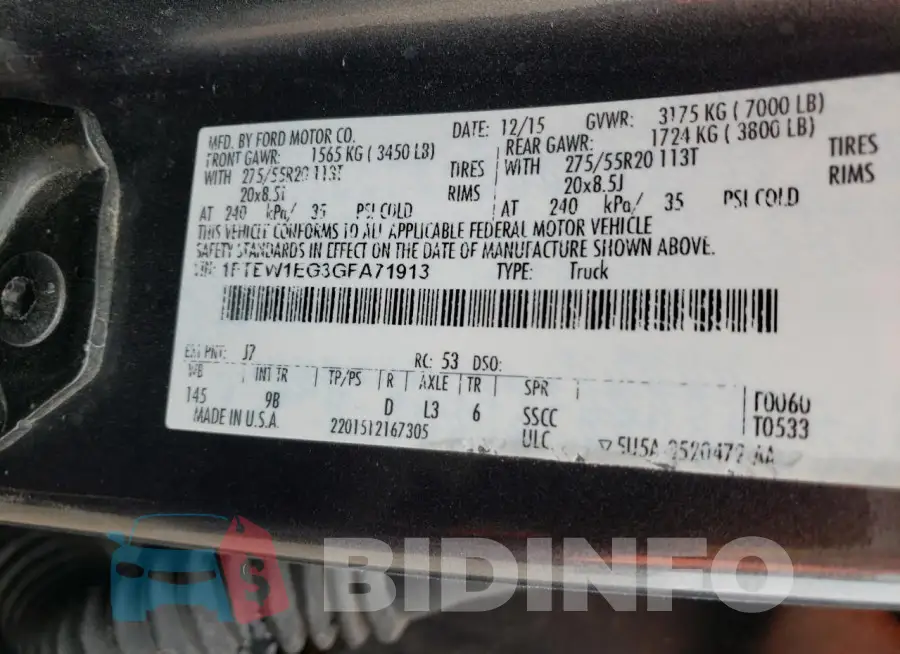 1FTEW1EG3GFA71913 Photo# 12