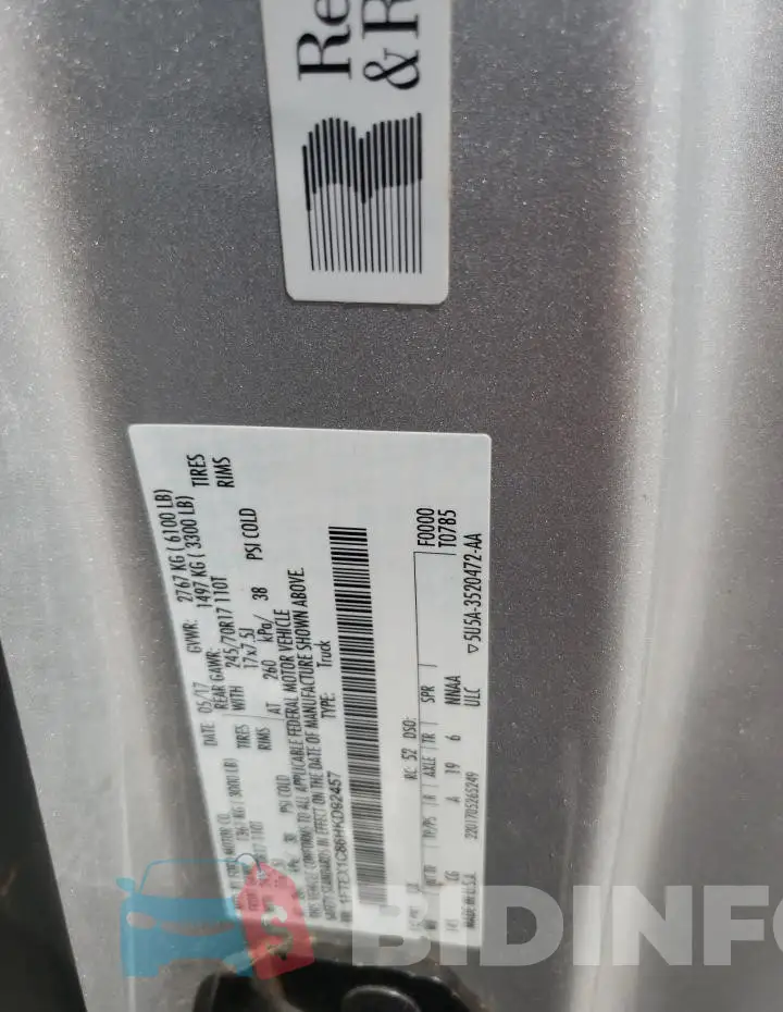 1FTEX1C86HKD92457 Photo# 12
