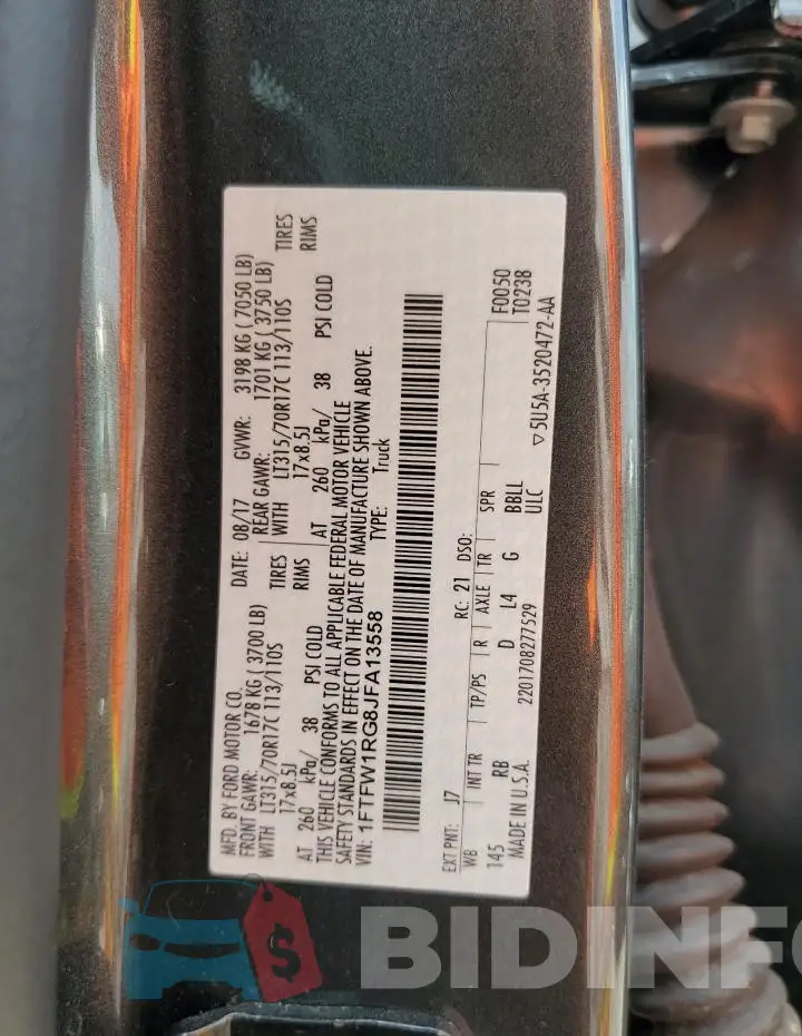 1FTFW1RG8JFA13558 Photo# 12