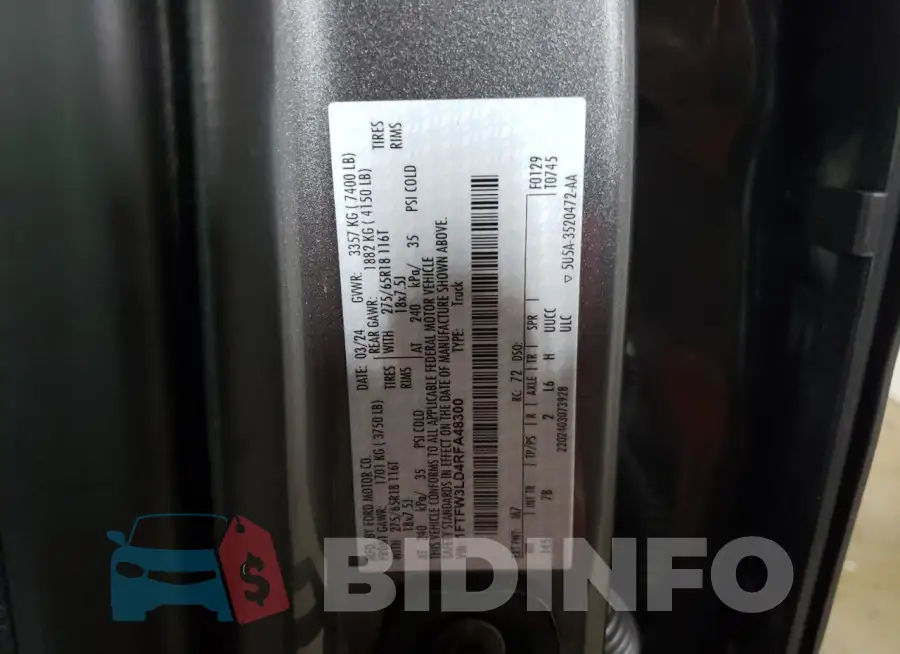 1FTFW3LD4RFA48300 Photo# 13