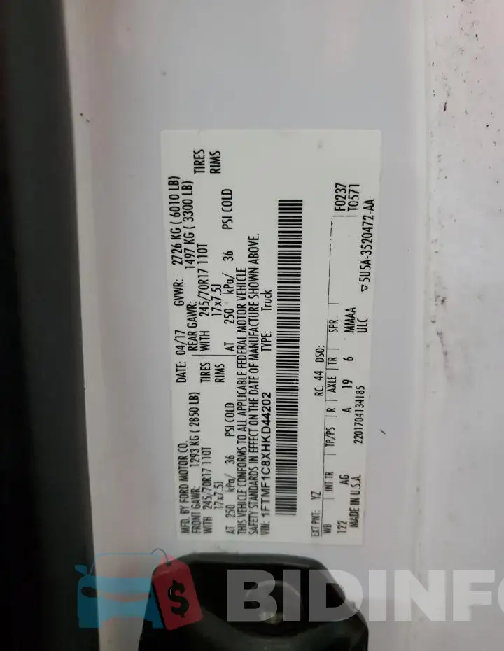 1FTMF1C8XHKD44202 Photo# 12