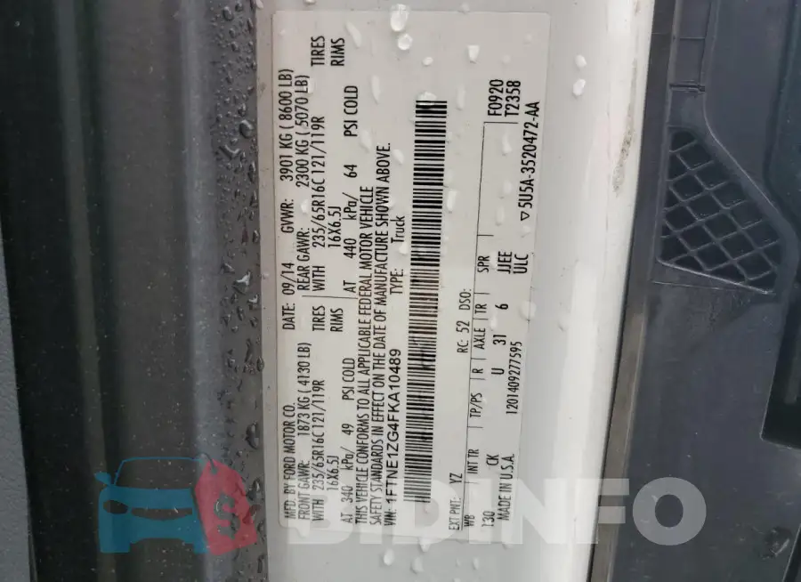 1FTNE1ZG4FKA10489 Photo# 14