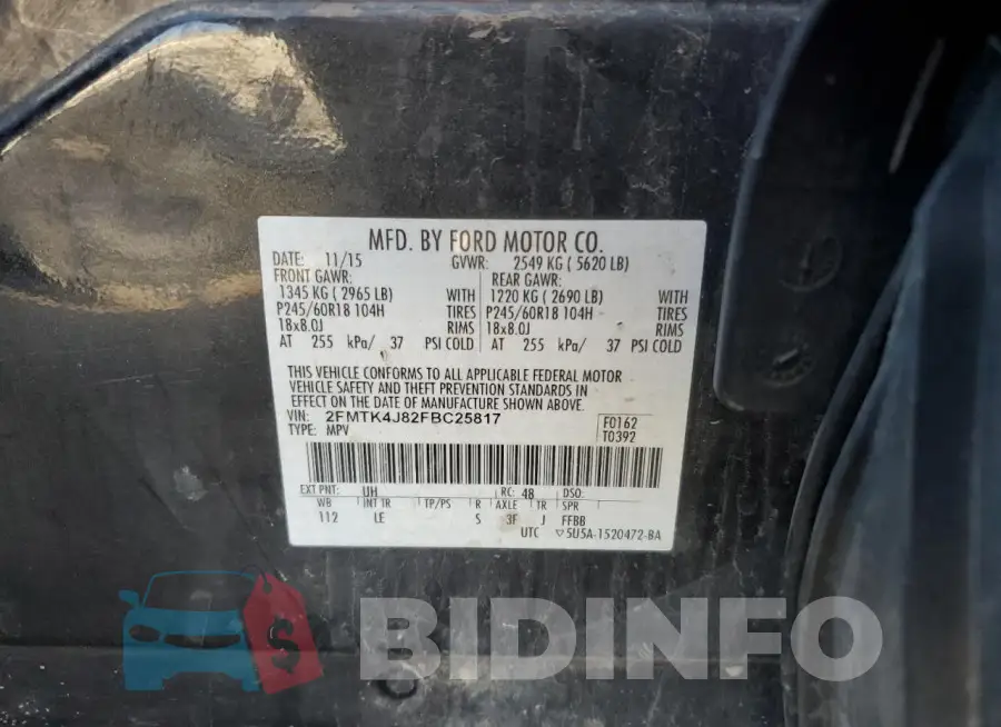 2FMTK4J82FBC25817 Photo# 13