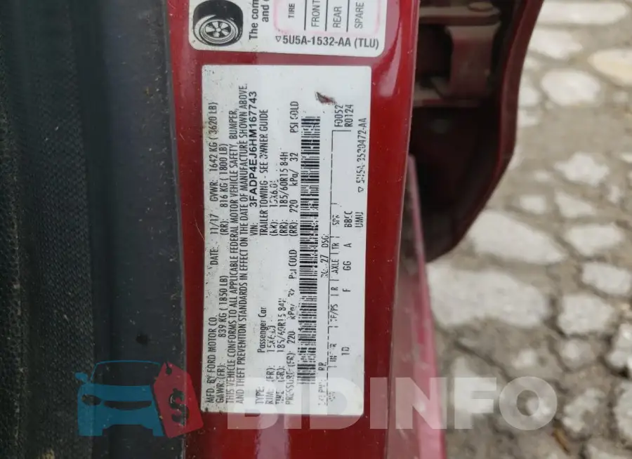 3FADP4EJ6HM167743 Photo# 12