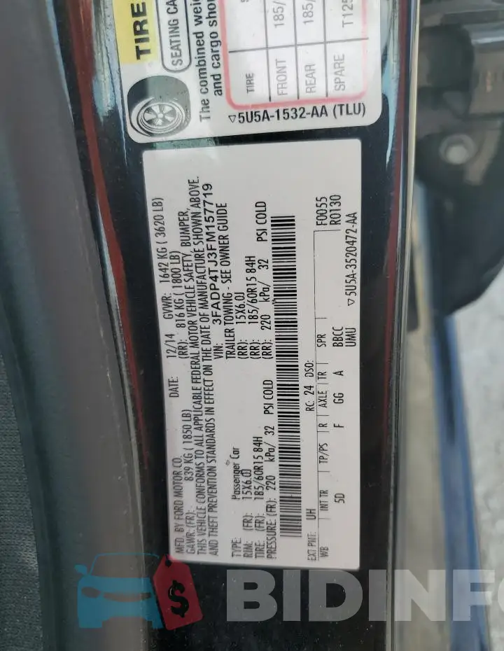 3FADP4TJ3FM157719 Photo# 12