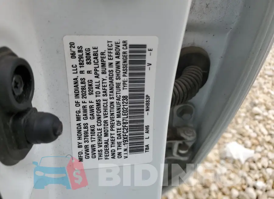 19XFC2F87LE021238 Photo# 12