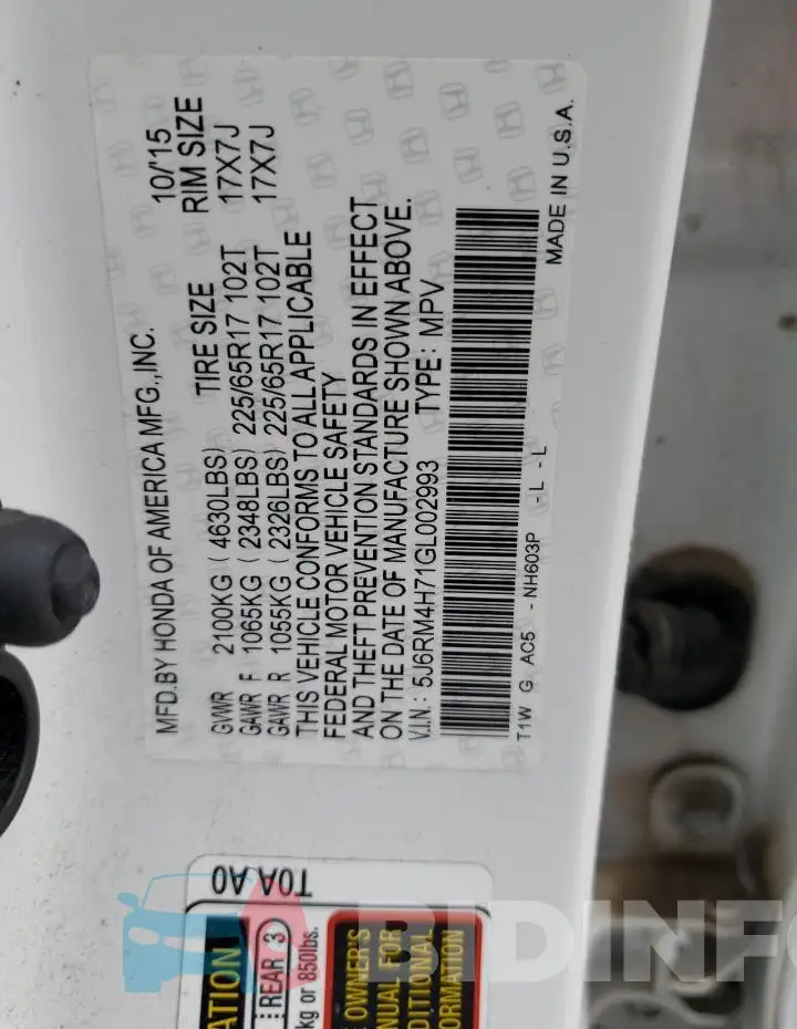 5J6RM4H71GL002993 Photo# 13