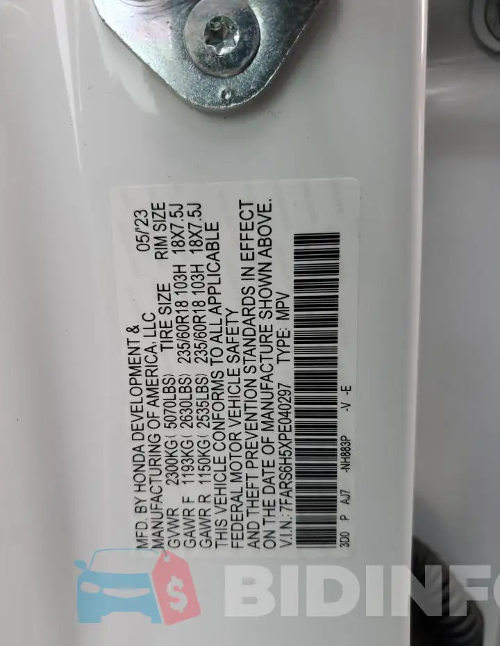 7FARS6H5XPE040297 Photo# 12