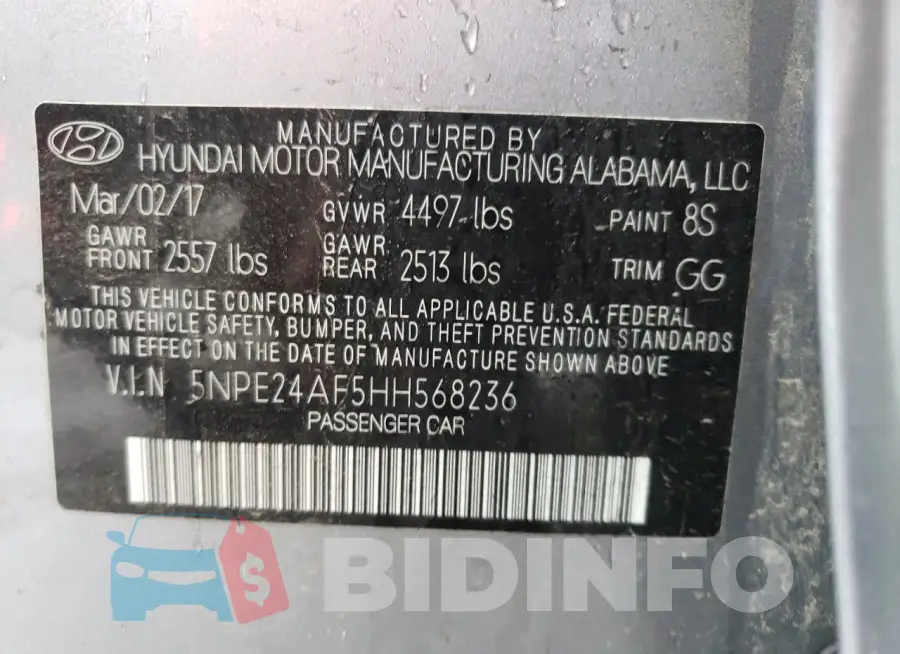 5NPE24AF5HH568236 Photo# 12