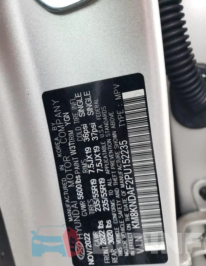 KM8KNDAF2PU152235 Photo# 12