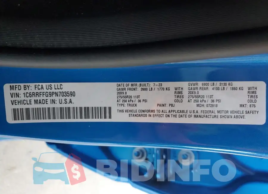 1C6RRFFG9PN703590 Photo# 13