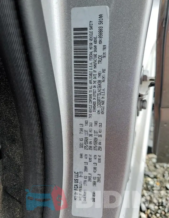 1C6SRFFT5LN156438 Photo# 12