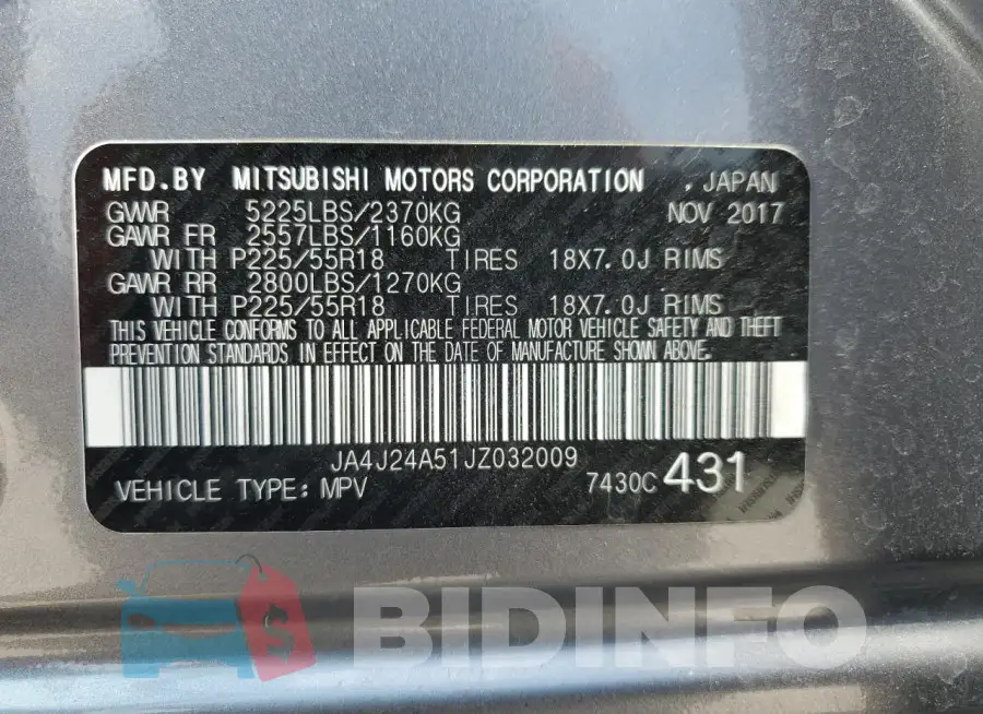 JA4J24A51JZ032009 Photo# 13