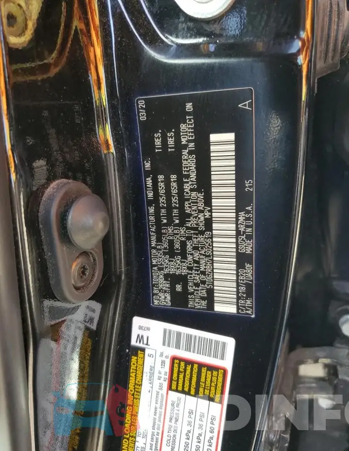 5TDGZRBH7LS025619 Photo# 12