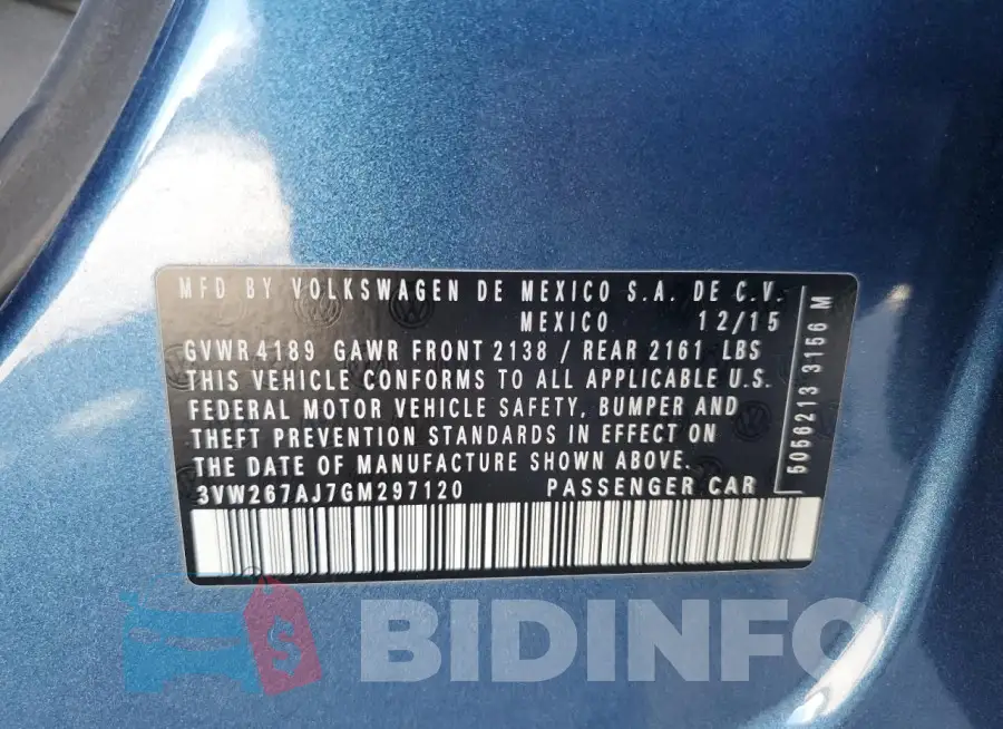 3VW267AJ7GM297120 Photo# 13