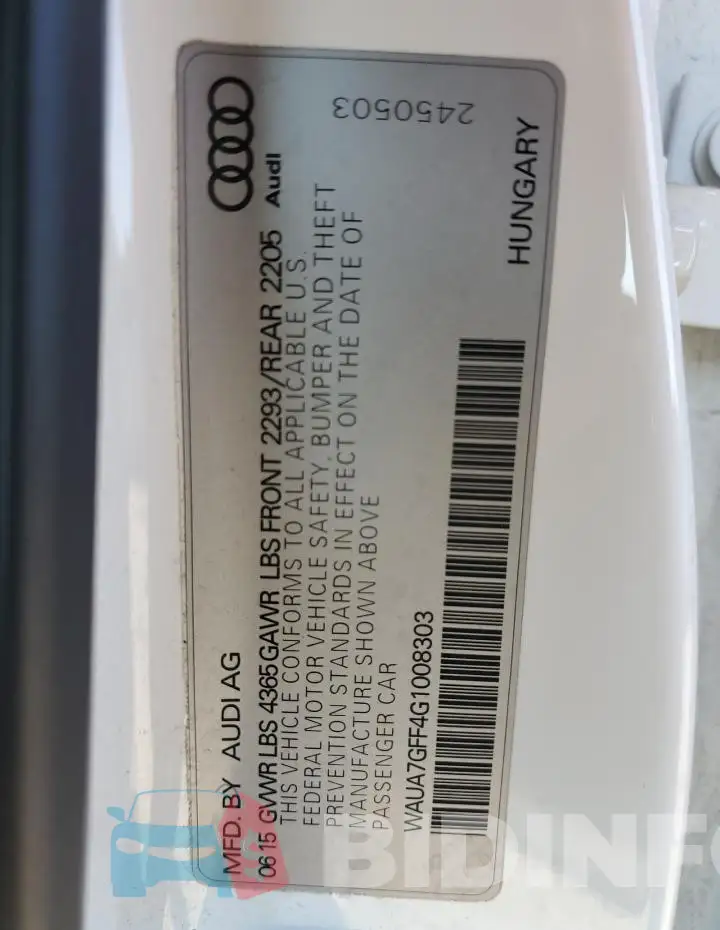 WAUA7GFF4G1008303 Photo# 12