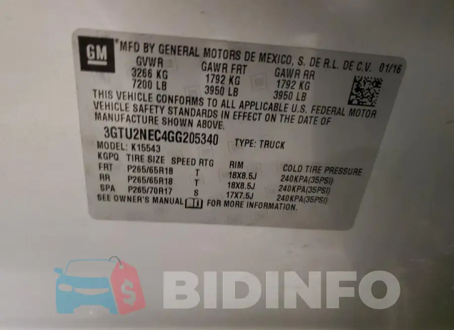 3GTU2NEC4GG205340 Photo# 12