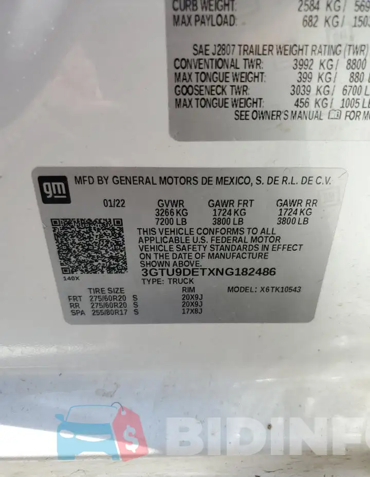 3GTU9DETXNG182486 Photo# 13