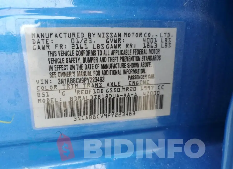 3N1AB8CV9PY223483 Photo# 13