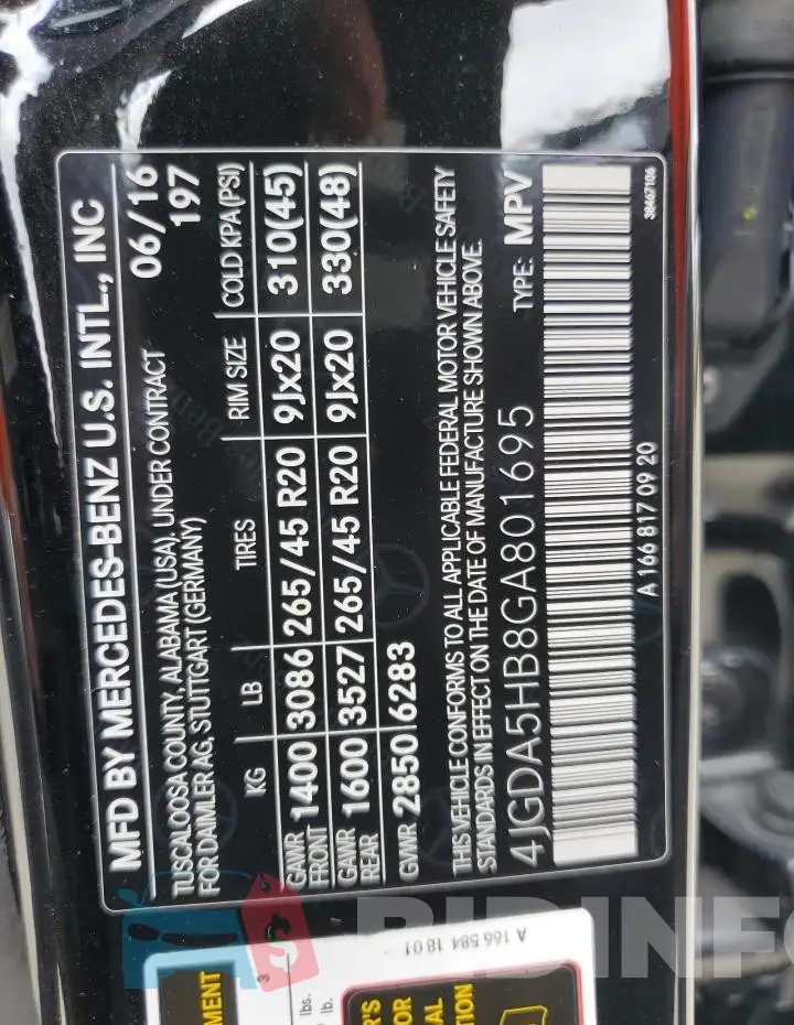4JGDA5HB8GA801695 Photo# 13